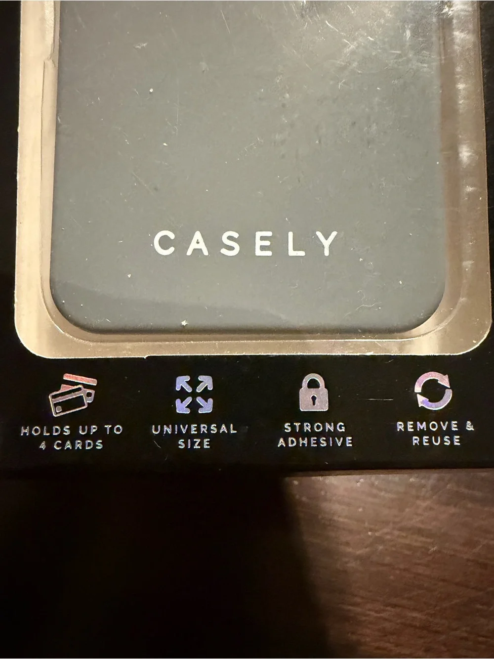 Casely Adhesive Card Wallet – Gray